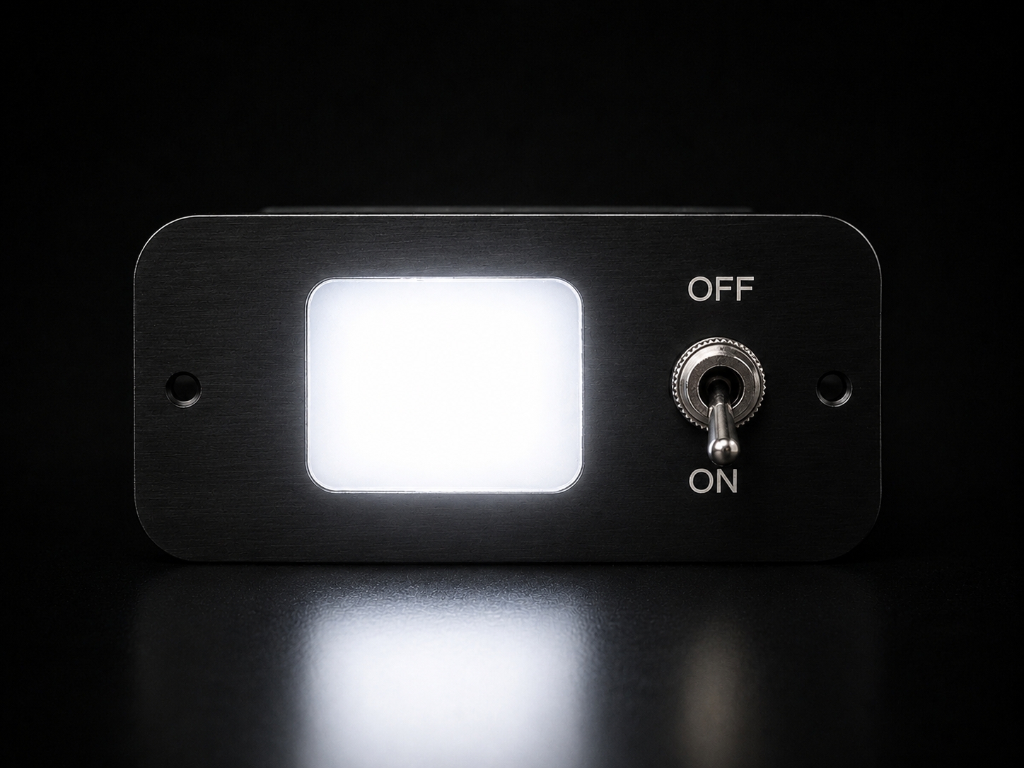 Dome light with switch, illuminated
